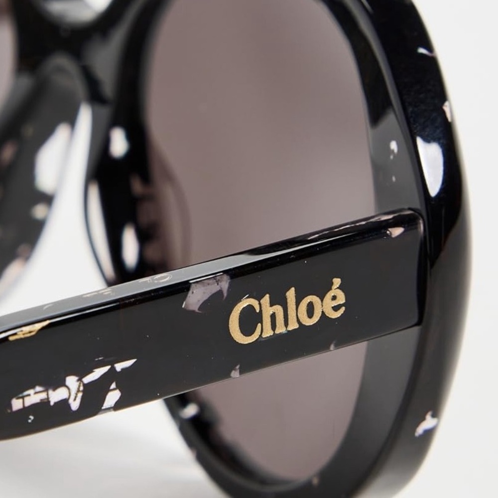 Chloe Black and White Patterned Sunglasses
